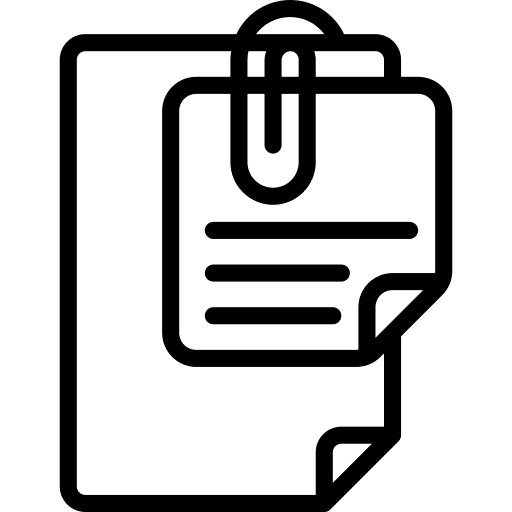 Document notes paper clip paper icon