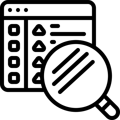 File explorer magnifying glass files and folders file icon