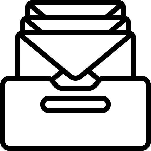 Inbox tidy mail time and date icon