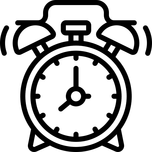 Alarm clock alarm clock clock time and date icon