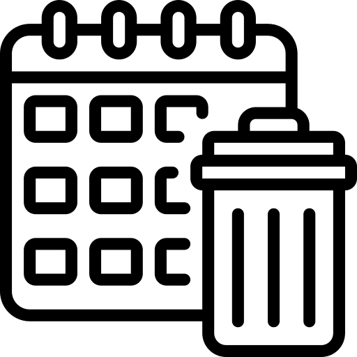 Calendar recycle bin calendar icons recycling icon