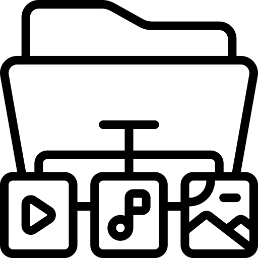 Folder multimedia time and date documents icon