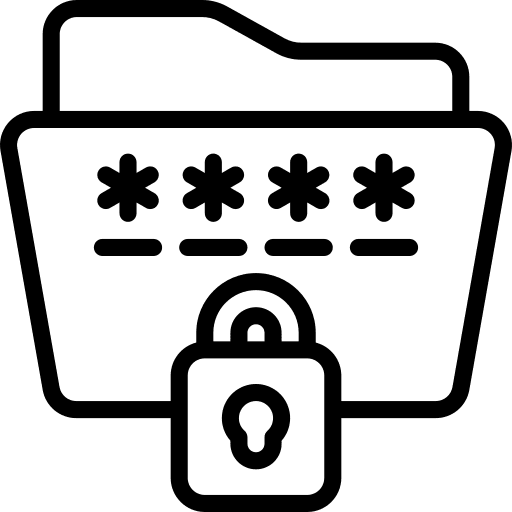 Folder password folder locked icon