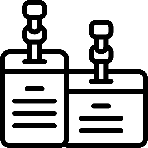 Id card business pass business card icon