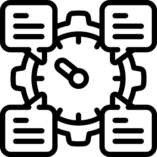 Time management comments clock speech bubble icon