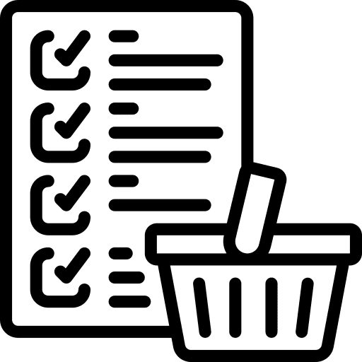 Checklist files and folders shopping list checklist icon