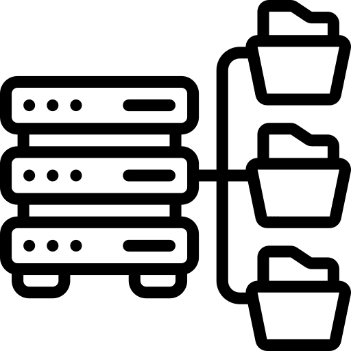 Server network hosting storage icon