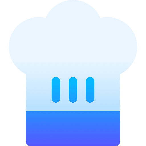 Chef hat kitchen food and restaurant chef hat icon