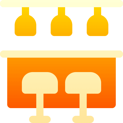 Bar counter stool bar counter counter icon