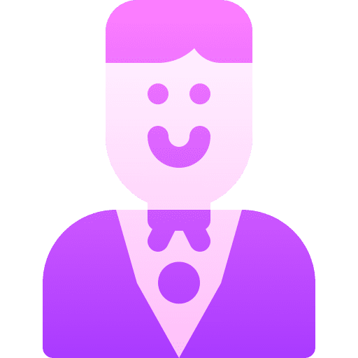 Waiter profession people man icon