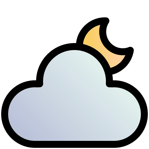 Night forecast cloud climate icon