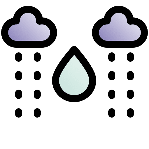 Rainy humidity cloud forecast icon