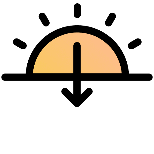 Sunset afternoon meteorology sunset icon