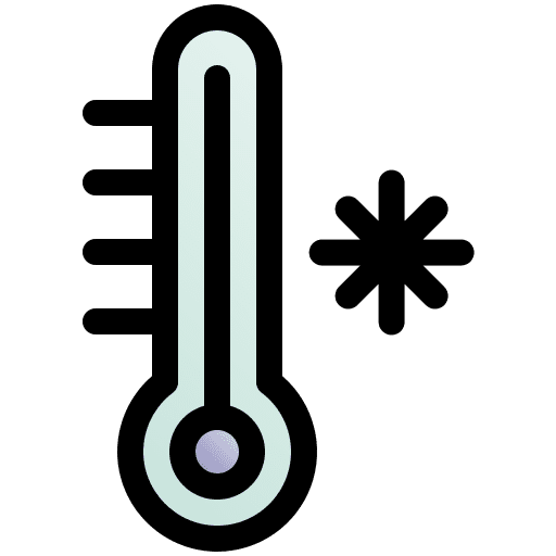 Temperature snowflake degree cold icon