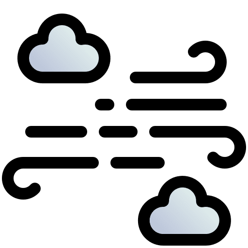 Windy blowing wind sky icon