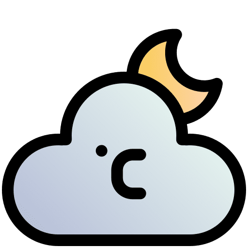 Night celsius weather moon icon