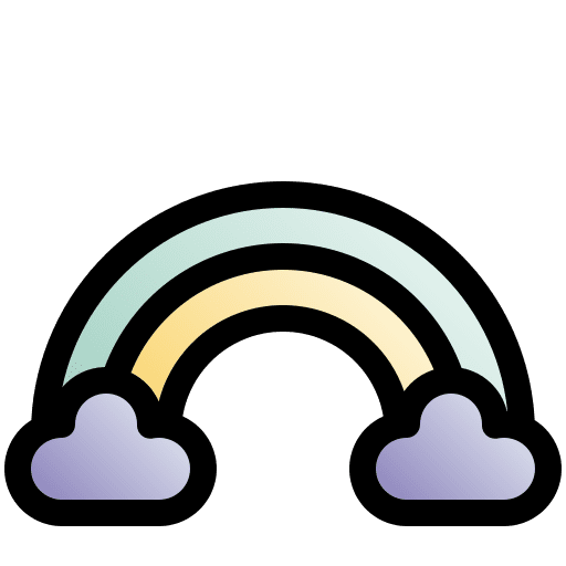 Rainbow weather rainbow spectrum icon