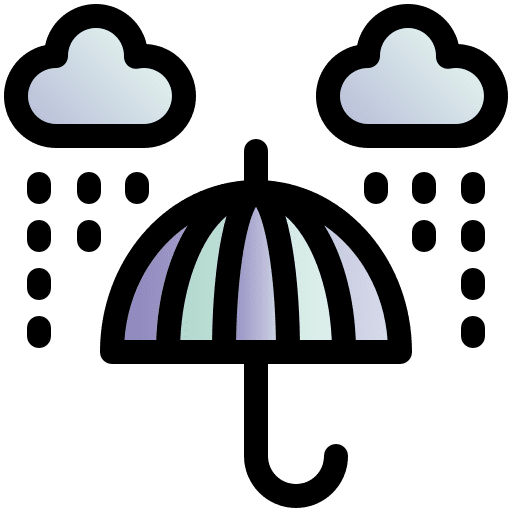 Rainy protection tool rainy icon