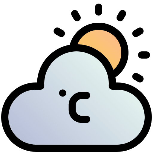 Sun sun temperature cloud icon