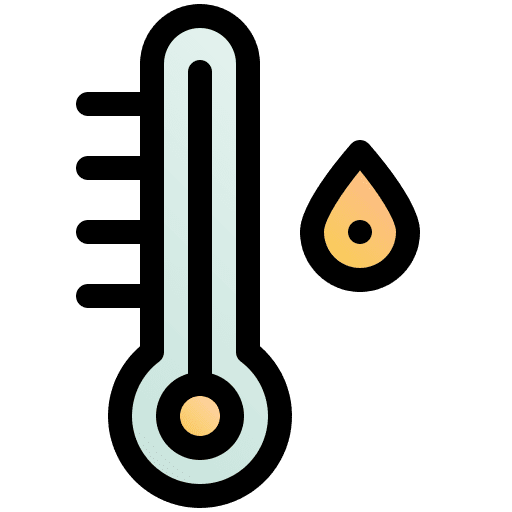 Temperature meteorology degree warm icon