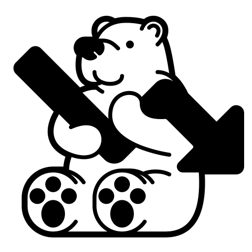 Bear management stock investment icon