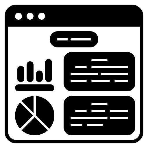 Browser seo statistics data icon