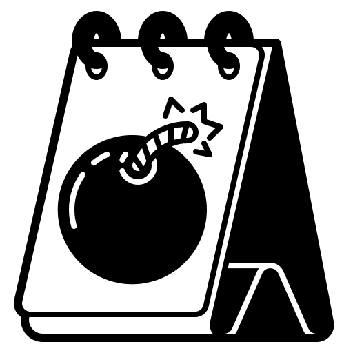 Deadline graph business time and date icon