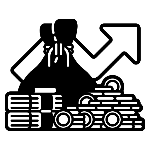 Interest financial arrow investment icon