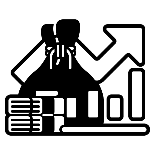 Profit market financial graph icon
