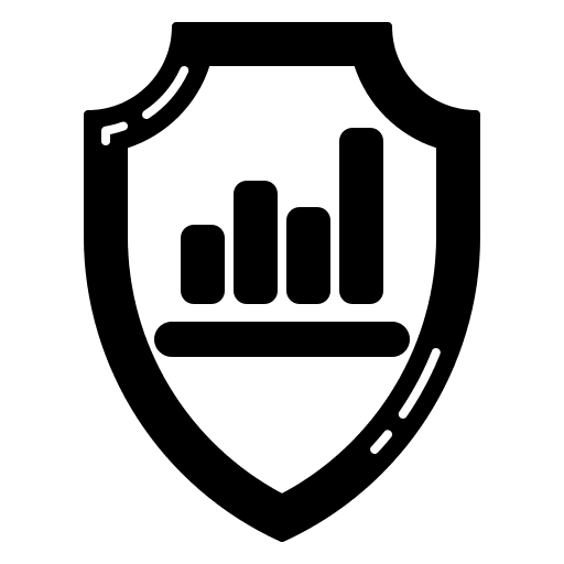Security chart protection defense icon