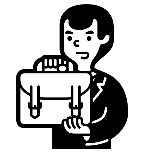 Briefcase suitcase business bag icon