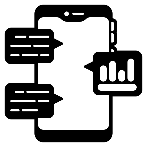 Chat communication investment management icon