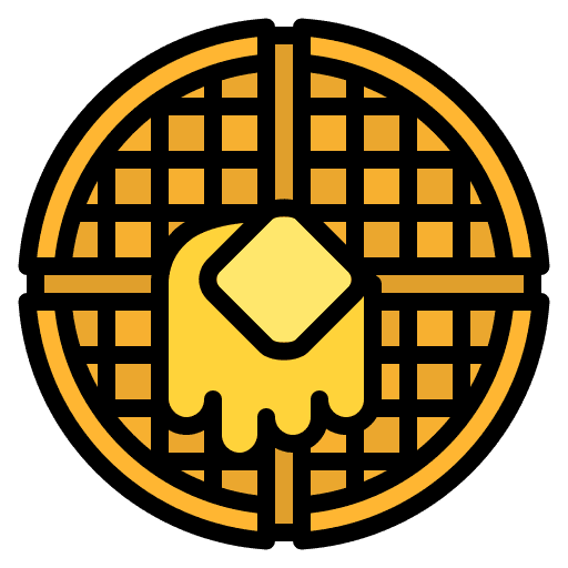 Waffle waffle bakery butter icon