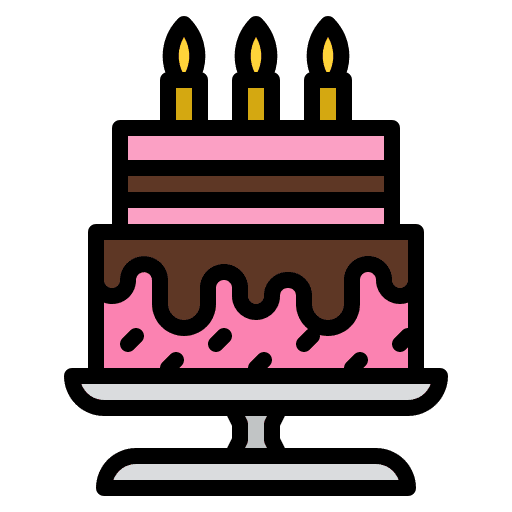 Birthday cake bakery food birthday cake icon