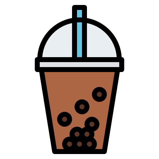 Bubble tea food and restaurant drink beverage icon
