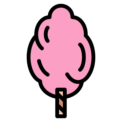 Cotton candy sugar dessert sweet icon