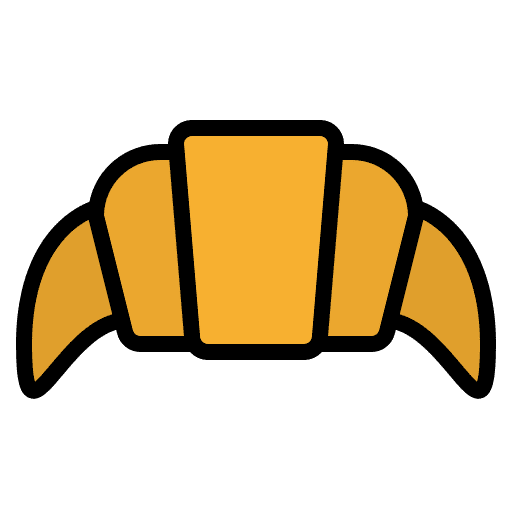 Croissant food french baked icon