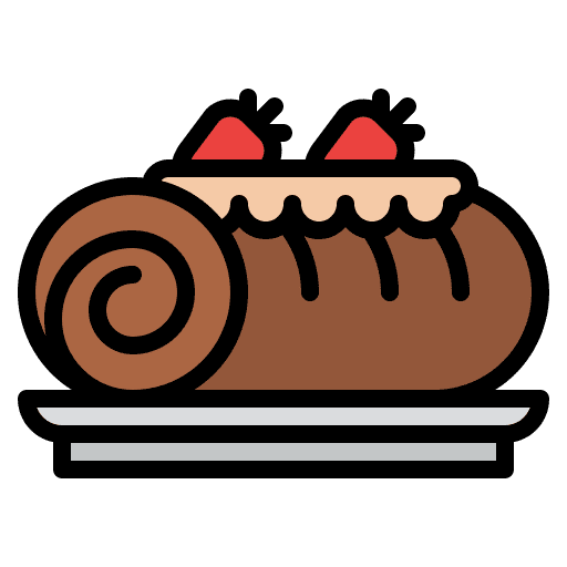 Roll cake dessert sweet roll cake icon