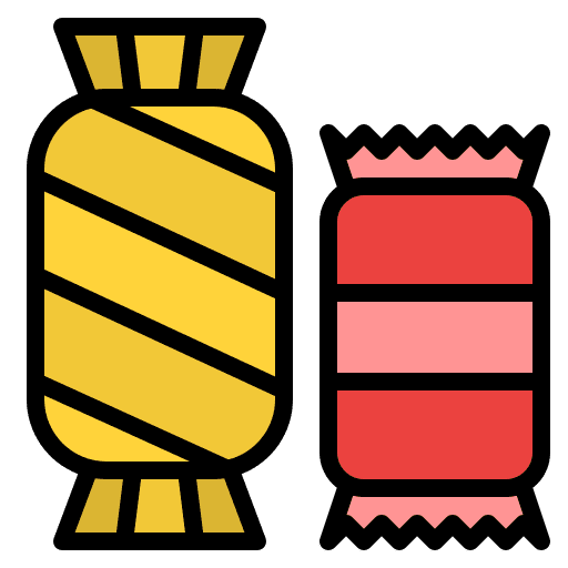 Candy food and restaurant sweet lollies icon