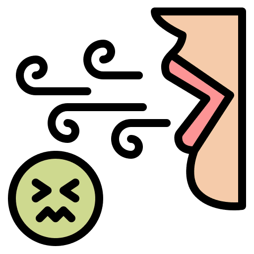 Bad breath tooth dental dental care icon