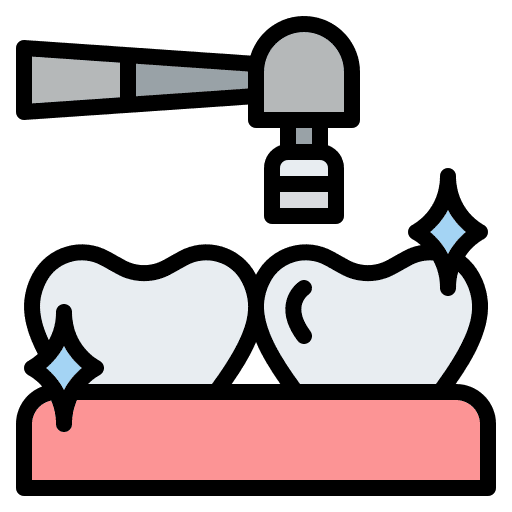 Dental cleaning dental polishing dental care icon