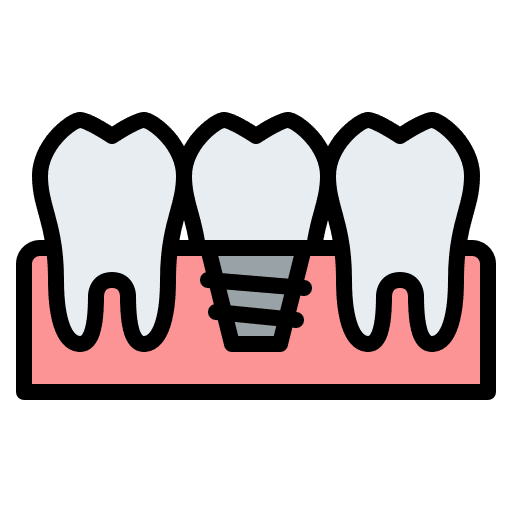 Dental implant dentist tools dental implant dental care icon