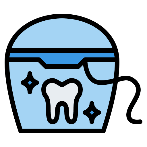 Dental floss dentist teeth dental floss icon