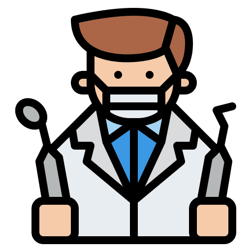 Dentist health face mask profession icon