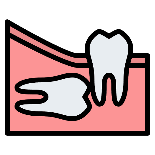 Wisdom tooth healthcare and medical teeth tooth icon