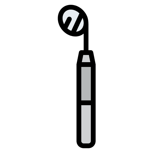 Mouth mirror equipment mouth mirror tooth icon