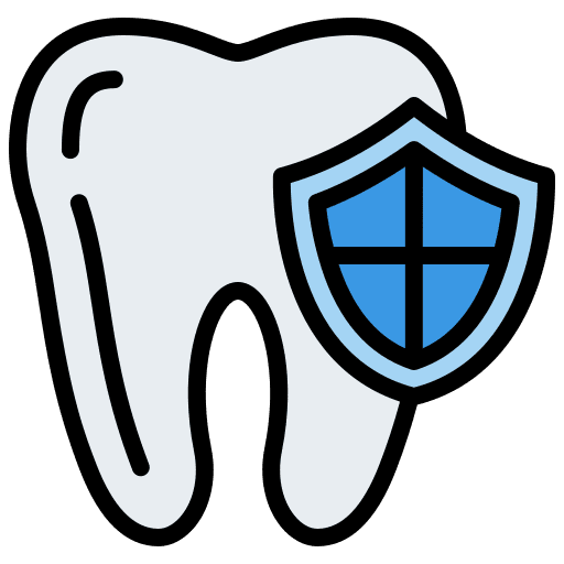 Protection security healthcare and medical tooth icon