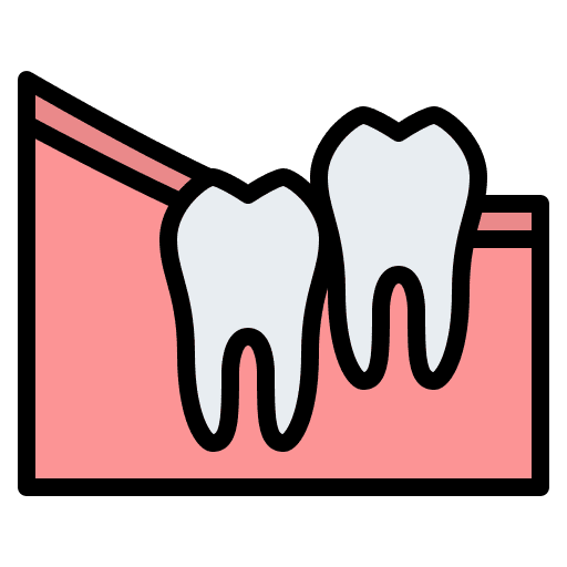 Wisdom tooth healthcare and medical dental teeth icon