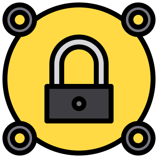 Firewall seo and web padlock firewall icon