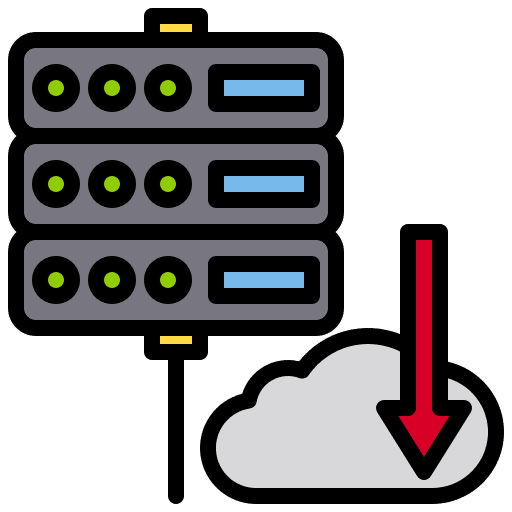Server computer web cloud computing icon